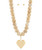 Bold Heart & Acrylic Bead Necklace