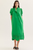 "Eden" Embroidered Trim Dress (Green)