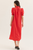 "Eden" Embroidered Trim Dress (Red)