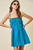 "Codi" Striped Mini Dress (Green/Blue)