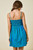 "Codi" Striped Mini Dress (Green/Blue)