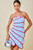 "Carsyn" Strapless Dress (Powder Blue/Red)