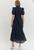 "Shelly" Eyelet Midi Dress (Navy)