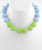 Large Beaded Necklace Blue Green