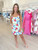 "Hollin" Square Neck Dress (Floral)