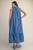 "Alliah" Striped Midi Dress (Blue/Navy)