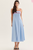 "Carson" Midi Dress (Powder Blue/Red)