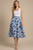 "Mags" Floral Skirt (Blue)