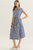 "Valerie" Striped Midi Dress (Navy)