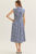 "Valerie" Striped Midi Dress (Navy)