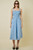 "Charlie" Striped Midi Dress (Light Blue/Navy)