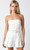 "Louise" Denim Belted Romper (White)