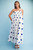 "Kennedy" Polka Dot Midi Dress (Navy)