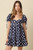 "Jessa" Polka Dot Dress (Navy/White)