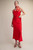 "Jojo" Satin Midi Skirt (Red)