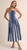 "Dolly" Striped Midi Dress (Blue/Navy)