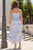 "Kayla" Striped Embroidered Dress (Powder Blue)