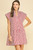 "Kris" Striped Dress (Maroon/White)