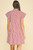 "Kris" Striped Dress (Maroon/White)