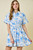 "August" Floral Dress (Blue Mix)