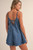 "Reba" Flared Romper (Denim)