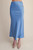 "Jojo" Satin Midi Skirt (Blue)