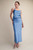 "Jojo" Satin Midi Skirt (Blue)