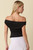 "Melissa" Off The Shoulder Top (Black)