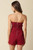 "Louise" Denim Belte Romper (Maroon)