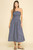 "Zara" Striped Midi Dress (Navy/White)
