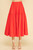 "Copeland" Poplin Midi Skirt (Bright Red)