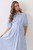 "Gayle" Striped Midi Dress (Blue/White)