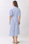 "Gayle" Striped Midi Dress (Blue/White)