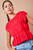 "Ruth" Rouched Top (Red)