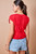 "Ruth" Rouched Top (Red)