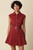 "Gloria" Button Down Dress (Maroon)