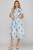"Sheila" Striped Midi Dress (Blue Mix)