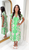 "Clayton" Satin Dress (Pink/Green)