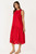 "Layne" Eyelet Poplin Dress (Red)