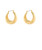 Matte Gold Hammered Earring