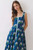 "Shirley" Block Print Midi Dress (Navy Mix)