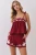 "Roberts" Embroidered Set (Maroon)