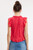 "Nicole" Ruffled Top (Red)