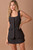"Rebecca" Buttoned Romper (Black)