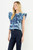 "Lanie" Embroidered Top (Blue/Navy)