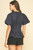 "Delilah" Peplum Top (Navy)