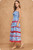 "Olivia" Eyelet Midi Dress (Red/Blue)