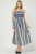 "Tate" Striped Midi Dress (Navy Mix)