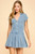 "Betsy" Pleated Mini Dress (Denim)