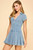 "Betsy" Pleated Mini Dress (Denim)